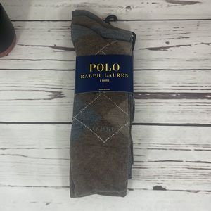 Polo Ralph Lauren Dress Socks Argyle Print 3-Pairs